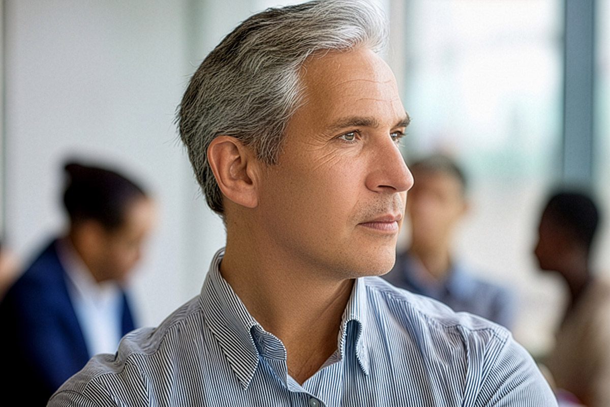 Concerned businessman